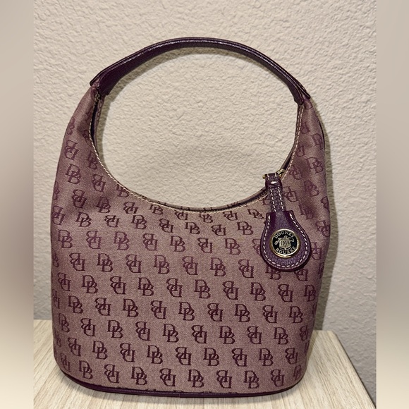 Dooney & Bourke Handbags - Dooney & Bourke Purple Monogram Hobo Bag
